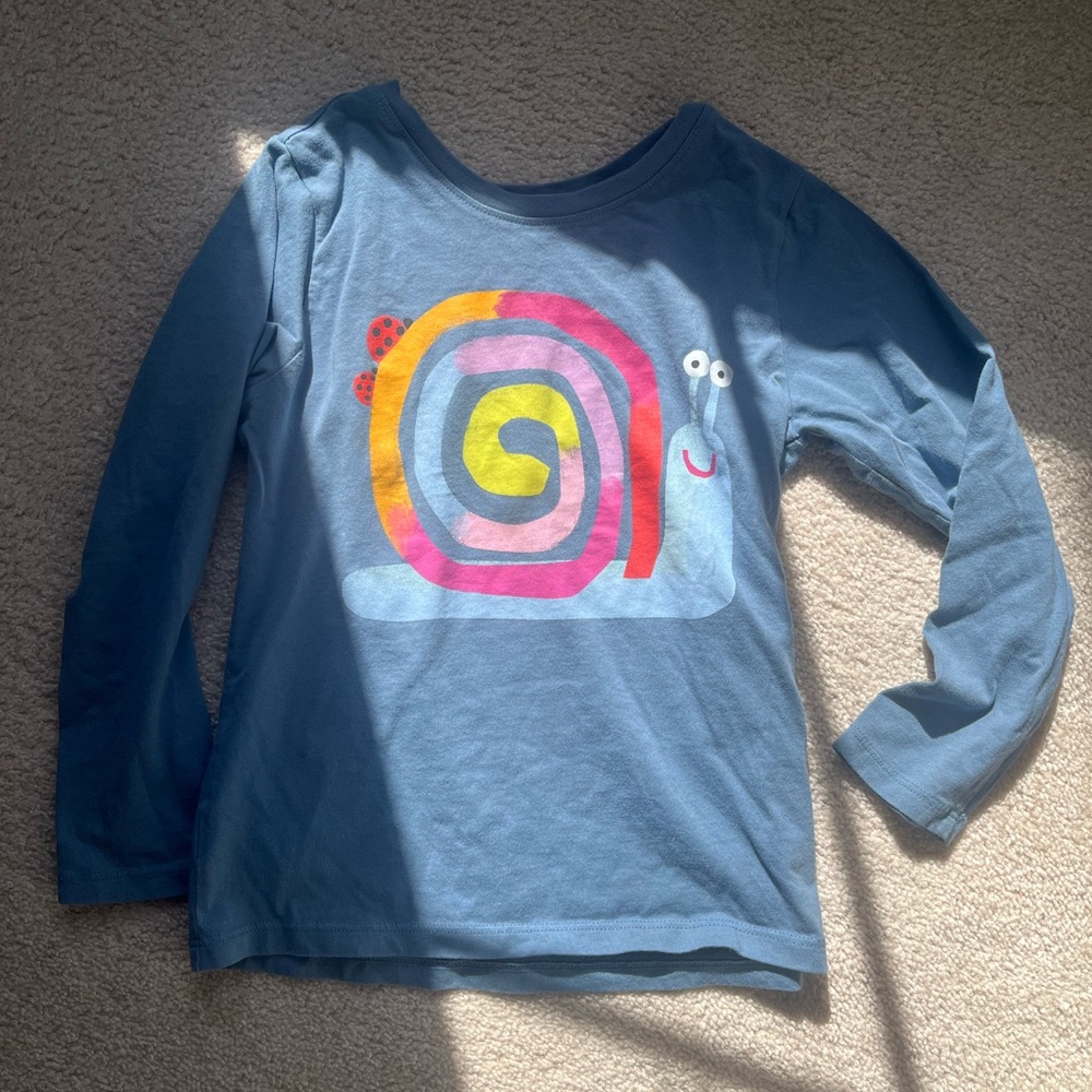 Tea Collection Rainbow Snail Long Sleeve Shirt
